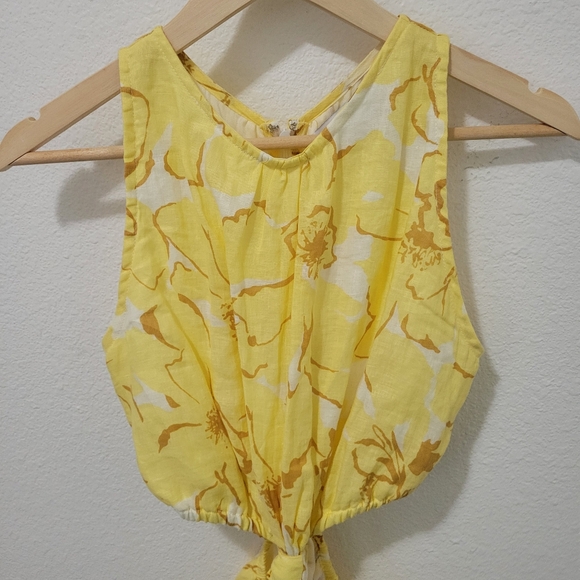 FAITHFUL THE BRAND Anthropologie Linen Cut-Out Mini Dress - Picture 13 of 14